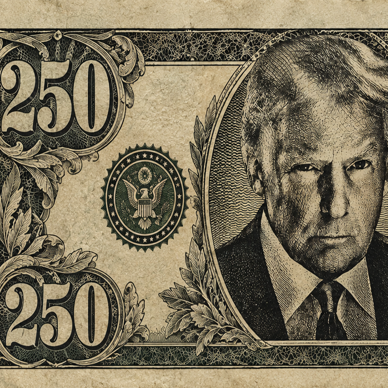 Trump $250 big impact artwork